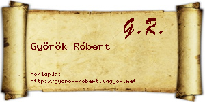 Györök Róbert névjegykártya