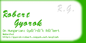 robert gyorok business card