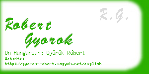 robert gyorok business card